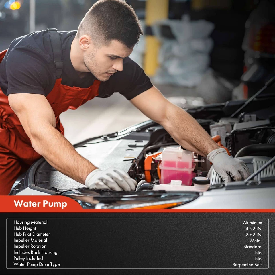 Bomba de agua del motor para Chevrolet Chevette Pontiac Acadian 1976-1987 T1000 81-87 Foto 2 de 4