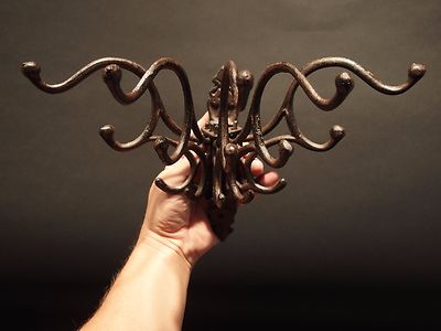 Antique Vintage Style Wall Hook Swivel Folding Coat Hanger Hardware Rust Finish Antique Vintage Style Wall Hook Swivel, Retro Wall Coat Hanger