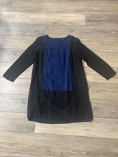 Madewell Centerpiece Dress Women’s Sz S Colorblock Silk Blend Preppy Office Mod