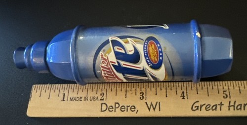 Vintage 5 1/4" MILLER LITE BEER Blue PLASTIC Screw-On Metal TAP HANDLE - Picture 5 of 6