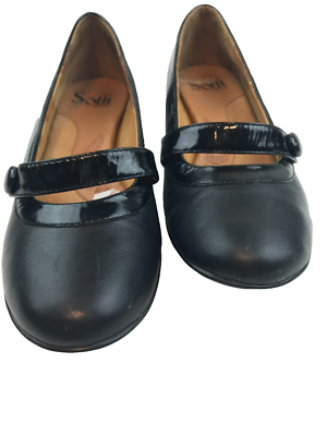Sofft Shoes Womens M Mary Jane Comfort Straps Black/Patent Leather/Buckle