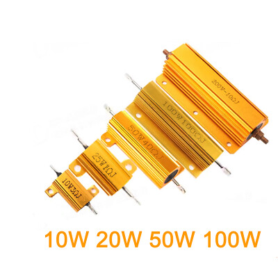 RX24 Power Aluminium Drahtwiderstand Lastwiderstand 10W 25W 50W 100W 0.1Ω - 10KΩ