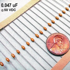  12 0.047 uF  50 Volts Sub-Miniature Kyocera Ceramic Capacitors  USA SELLER 