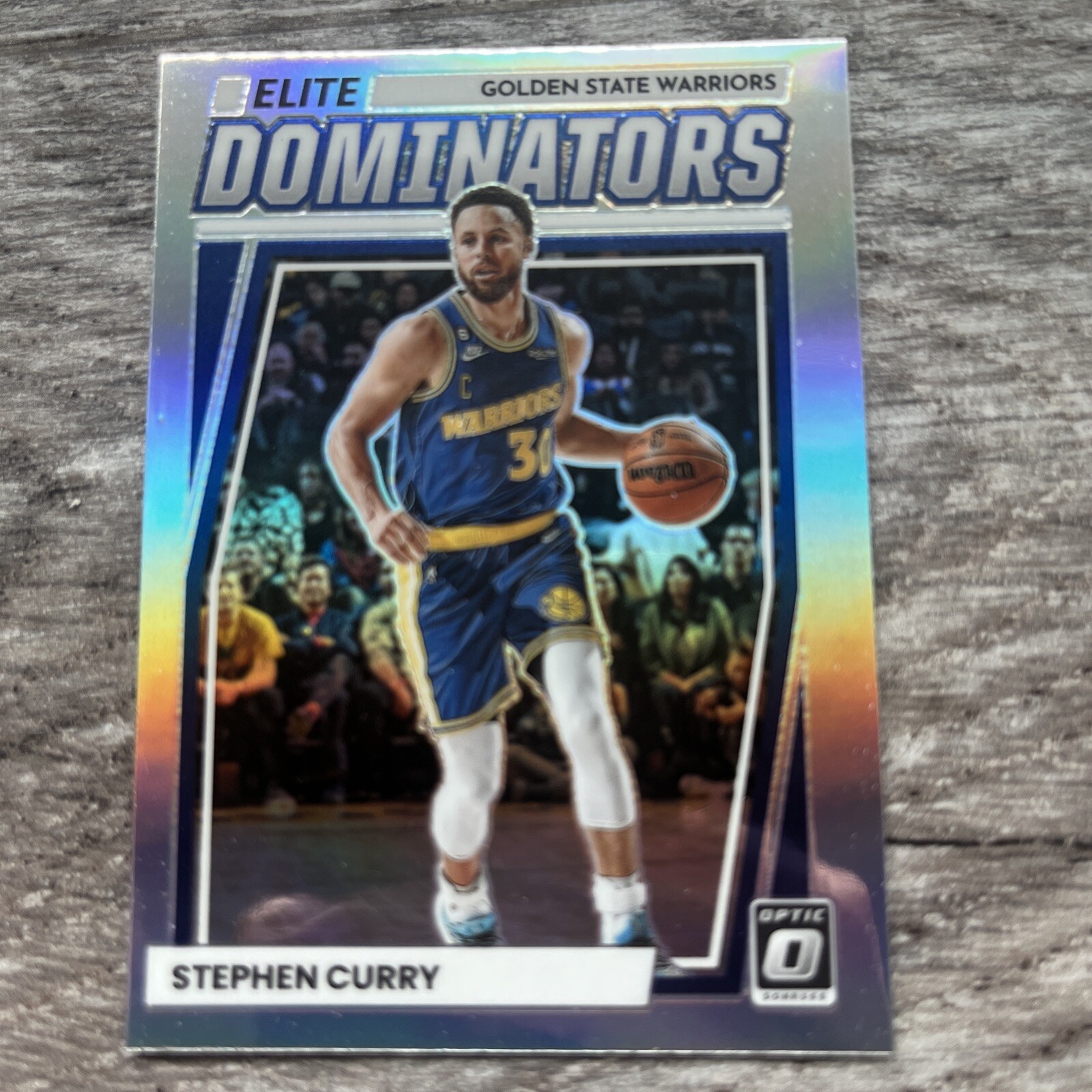 2022-23 Donruss Optic Stephen Curry Holo Prizm Elite Dominators #7 Warriors