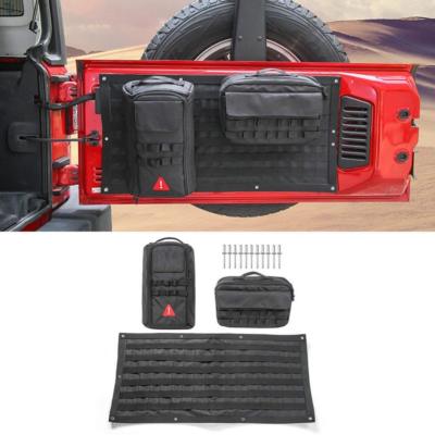 Canvas Tailgate Cargo Storage Bag & Tool Kit Organizer Pockets For Jeep Wrangler