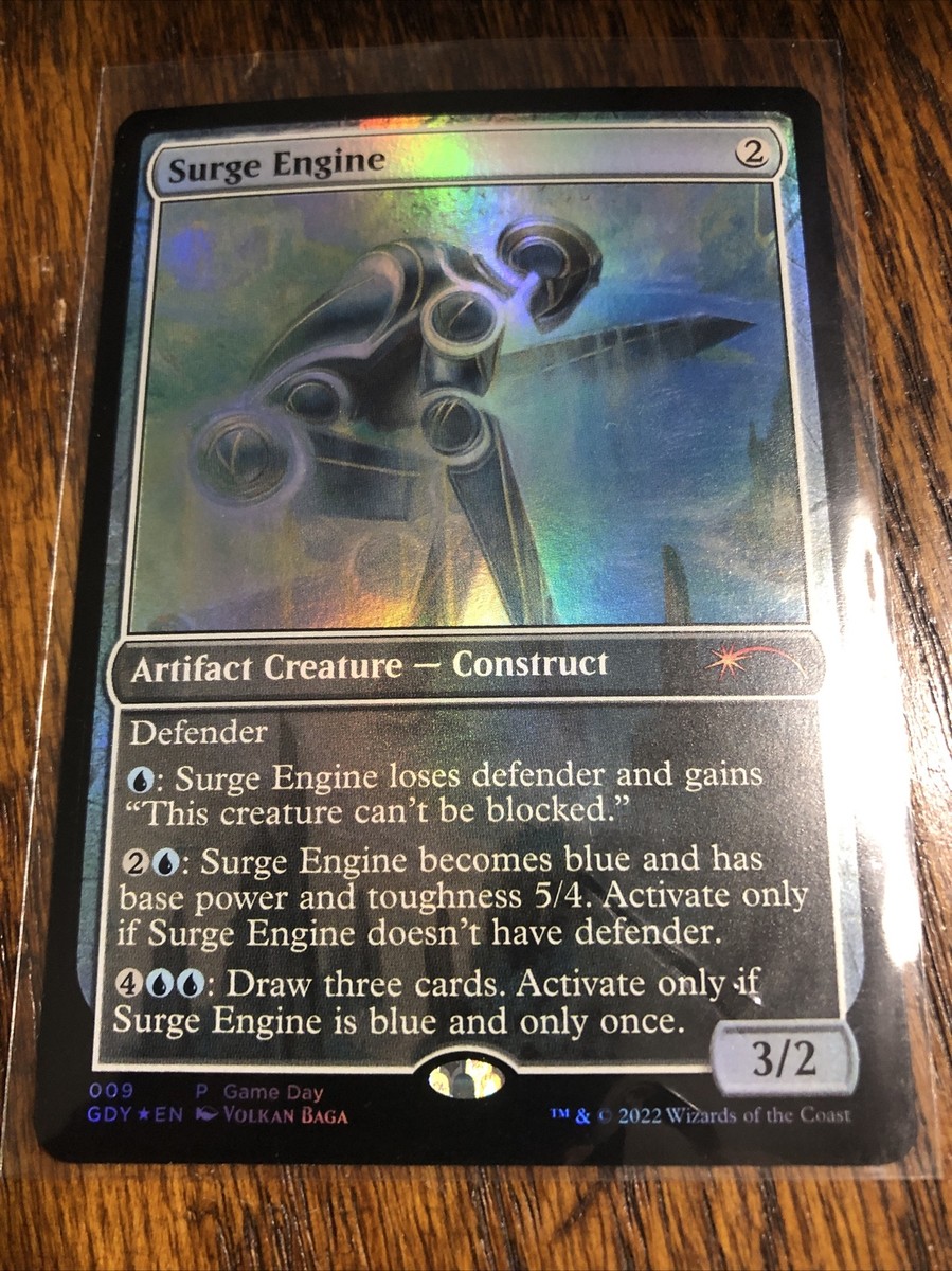 MTG. Magic The Gathering Surge Engine Game Day Promo Foil Artifact Creature MTG. Magic The Gathering Surge Engine Game Day Promo Foil Artifact Creature