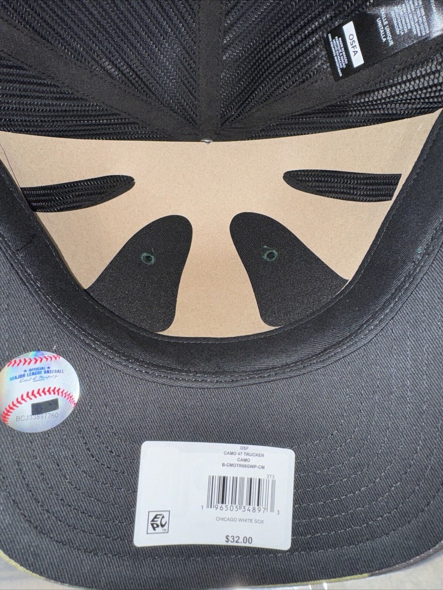 MLB CHICAGO WHITE SOX '47 TRUCKER MESH SNAPBACK HAT MENS GREEN
