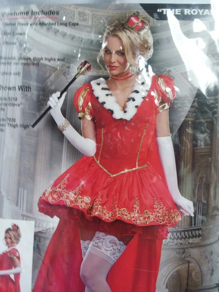 Dreamgirl “The Royals” Queen Costume Sexy( Adult Size Large) Red