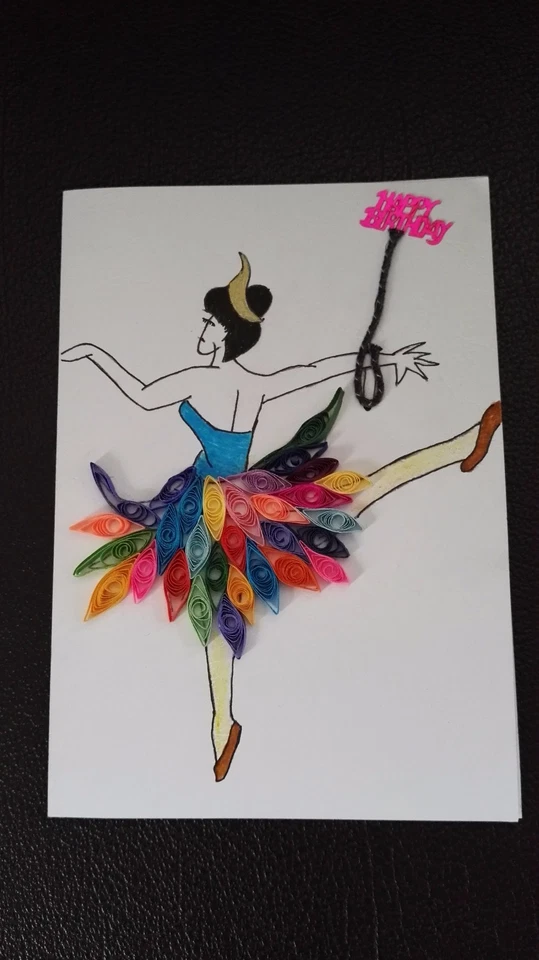 Handmade Paper Quilled Greeting Cards for the Happy Birthday, good luck-Quilling - Image 4 of 4