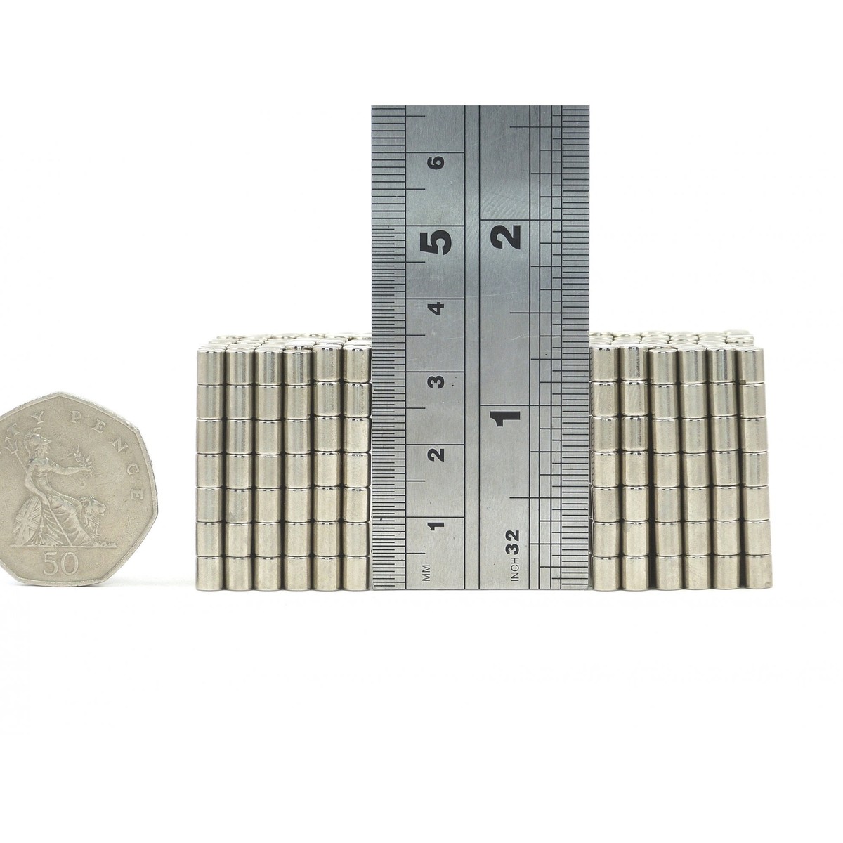 MAGNETEKSAN 50-Pack 10mm X 3mm N35 Neodymium Magnets - Super Strong Tiny Fridge & Craft Magnets
