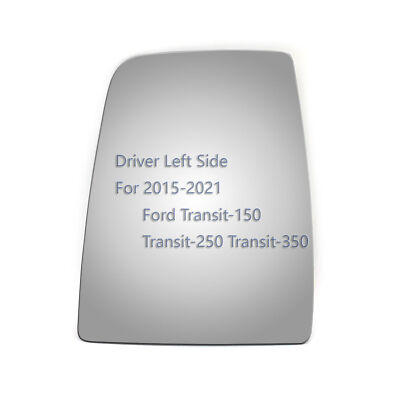 Replacement Mirror Glass For 2015-2021 Ford Transit 150 350 HD Driver Left Flat