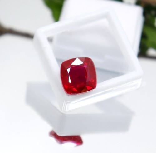 Burmese Ruby Red Ruby Cushion Cut Loose Gemstone Excellent Certified 8 ...
