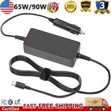 PD 90W/65W Car Cigarette Lighter Socket to USB-C Type-C Power Supply Adapter