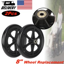 2Pcs of 8 Inch Wheelchair Wheels Front Wheels Rollator Universal Wheels Walker