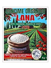 FERTILIZZANTE "LANA" - CONCIME NATURALE - FERTILIZZANTE BIOLOGICO - 1 KG