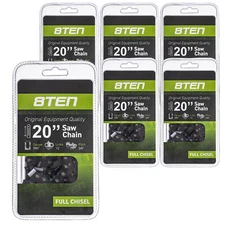 Chainsaw Chain for 20 Inch Bar .050 Gauge 3/8 Pitch 72DL Stihl Husqvarna 6 Pack