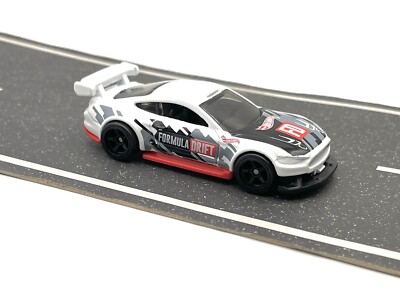 Loose Hot Wheels Kroger '18 Ford Mustang GT white SUPER CUSTOM WHEEL SWAP by AEB