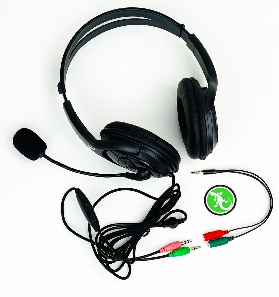 Gecko Pro Stereo Mic Headset Laptop PC TV Gaming Headphones