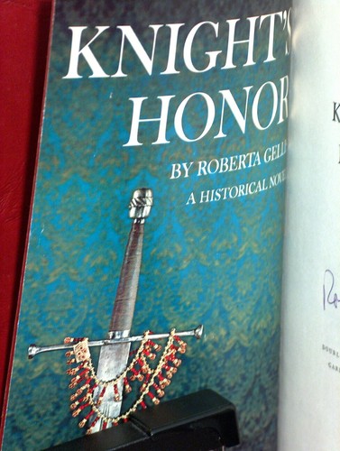 1st, signed by author, Knight's Honor by Roberta Gellis(1964) leather binding - Bild 4 von 8