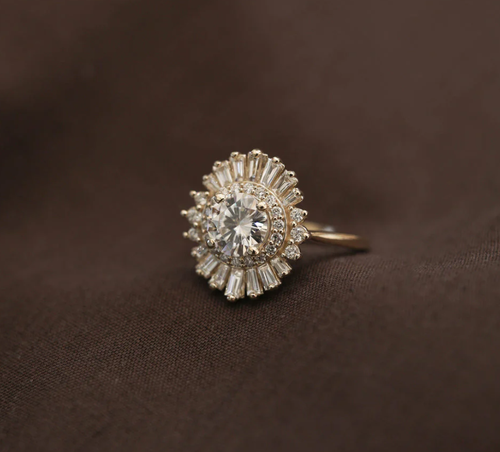 Wedding Diamond Ring IGI Lab Grown Round 1.90 Ct 18K Yellow Gold Sizes 5 6 7 - Picture 4 of 9