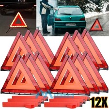 12 x Emergency Warning Triangle 17" DOT Approved Reflective Safety Roadblock Kit