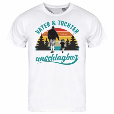 Mens Father And Daughter Unbeatable T Shirt S To XXL Family Kids Vintage