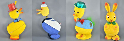 VINTAGE OSTERN ENTE HASE HASE NICKEN SÜSSIGKEITEN BEHÄLTER - BITTE WÄHLEN