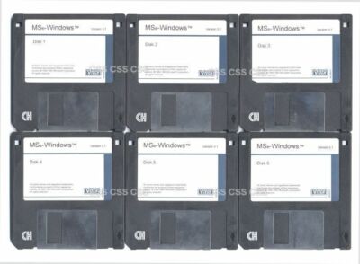 Vtech Microsoft MS Windows 3.1 Operating System Installation Floppy Disks