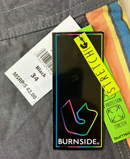 Burnside Board Shorts Mens Size 34 Swim Trunks 9 inch Inseam Gray NWT