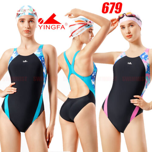 YINGFA 679 WOMEN'S GIRL'S COMPETITION RACING TRAINING SWIMSUIT SWIMWEAR ALL SIZE - Picture 1 of 7