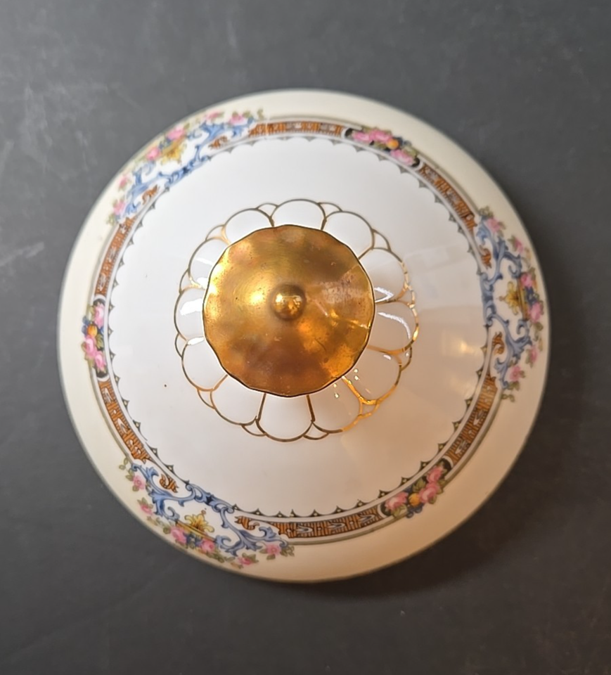 Vintage Noritake Adonis round covered butter or cheese dish w/strainer ...