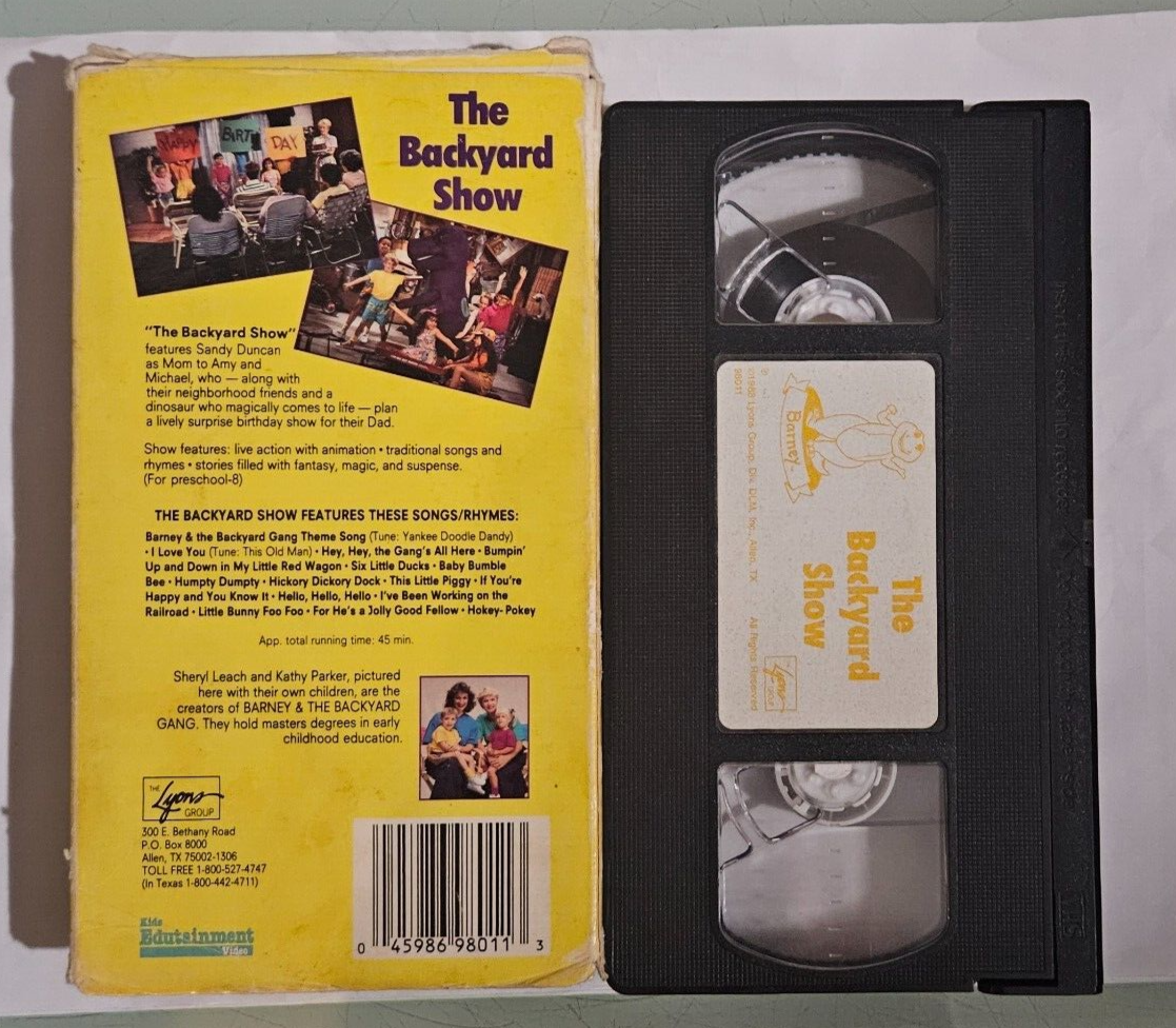 barney & the backyard gang THE BACKYARD SHOW VHS VIDEOTAPE second cover eBay