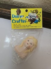 Doll Craftin' Mangelsen's 2 1/4" Porcelain Girl Doll Head Hands 162-76 VTG NEW