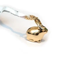 DAVID YURMAN New 18K Yellow Gold Bunny Rabbit Charm Enhancer Pendant