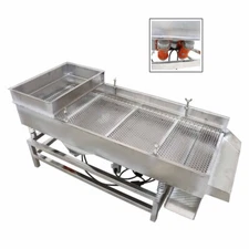 110V Stainless Linear Vibrating Screen 10mm Sieve Single-layer Dual Motor 80W×2