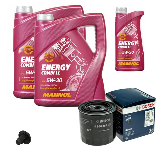 BOSCH Inspektionspaket 11L MANNOL Energy Combi LL 5W-30 für Chrysler Sebring