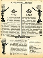 1968 Print Ad of MEC 600 Jr, Super & 650 Progressive Shotshell Press Reloader