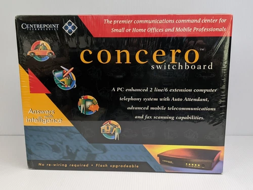Concero Switchboard / TalkSwitch VoIP PBX: 3.5” Software / VTG 1997 Windows NEW