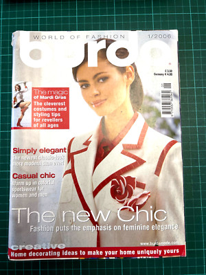 BURDA Magazine - January 2006 - Uncut Sewing Patterns Fashion Beauty Mardi Gras
