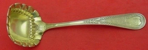 Hindostanee by Gorham Sterling Silver Sauce Ladle Gold Washed Scalloped 5 7/8"