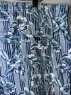 Mens  L TOMMY BAHAMA Relax Navy White Floral and Stripe Swim Trunks — photo 8