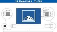 ATE 24.5140-0194.3 Bremsschlauch Hinterachse Hinten FüR VW