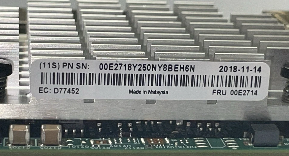 IBM 00E2714 Dual Port 10Gb/s BaseT RJ45 PCIe x8 Netzwerk Adapter Full Profile - Bild 2 von 3