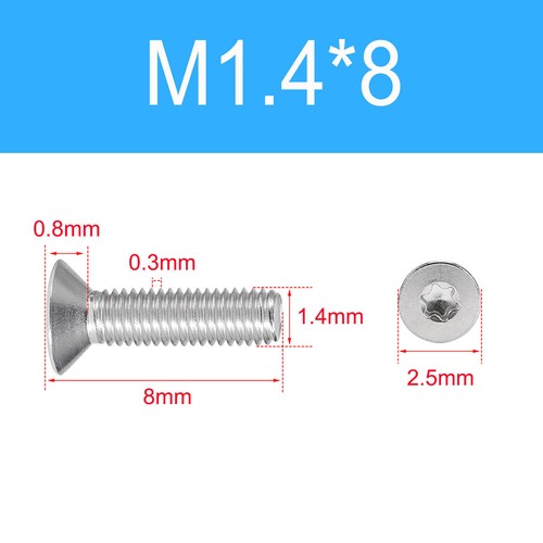 M2 M2.5 M3 A2 Stainless Steel Torx Countersunk Machine Screws Six Lobe Din 965 - Picture 9 of 61