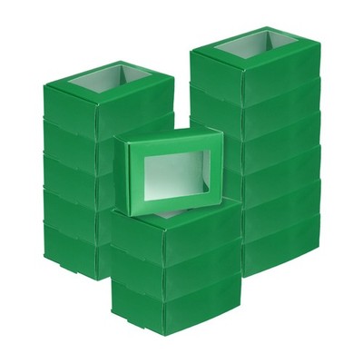 30Pcs Kraft Soap Boxes, 3.3'' x 2.6'' x 1.2'' Mini Kraft Treat Boxes(Green)