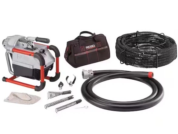 RIDGID K-60SP-SE Sectional Drain Cleaning Machine w/ Tool & Cable Kit