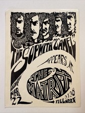 RARE Matrix SOPWITH CAMEL 1966 Handbill Concert Flyer San Francisco Original