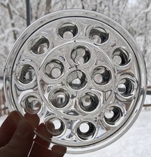 Vintage Clear Glass Flower Frog Round 16 Hole Floral Arranging Insert 5"