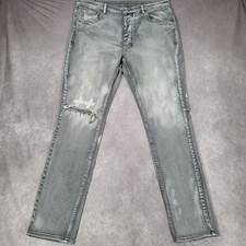 Ksubi Chitch Eratik Jeans Mens 36x31 Gray Lig...
