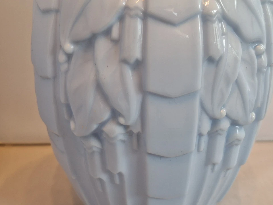 Vaso vetro Art-Decò originale Muller Frères Lunéville Francia firmato 1920-1930 - Immagine 4 di 4